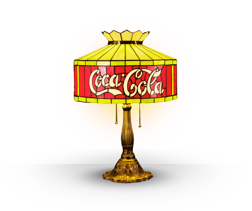 Coca-Cola Stained Glass Table Lamp