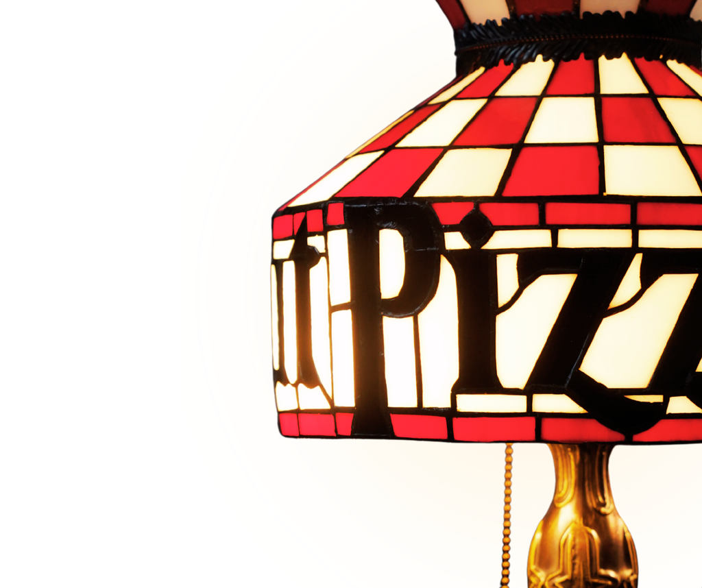 Pizza Hut Stained Glass Table Lamp