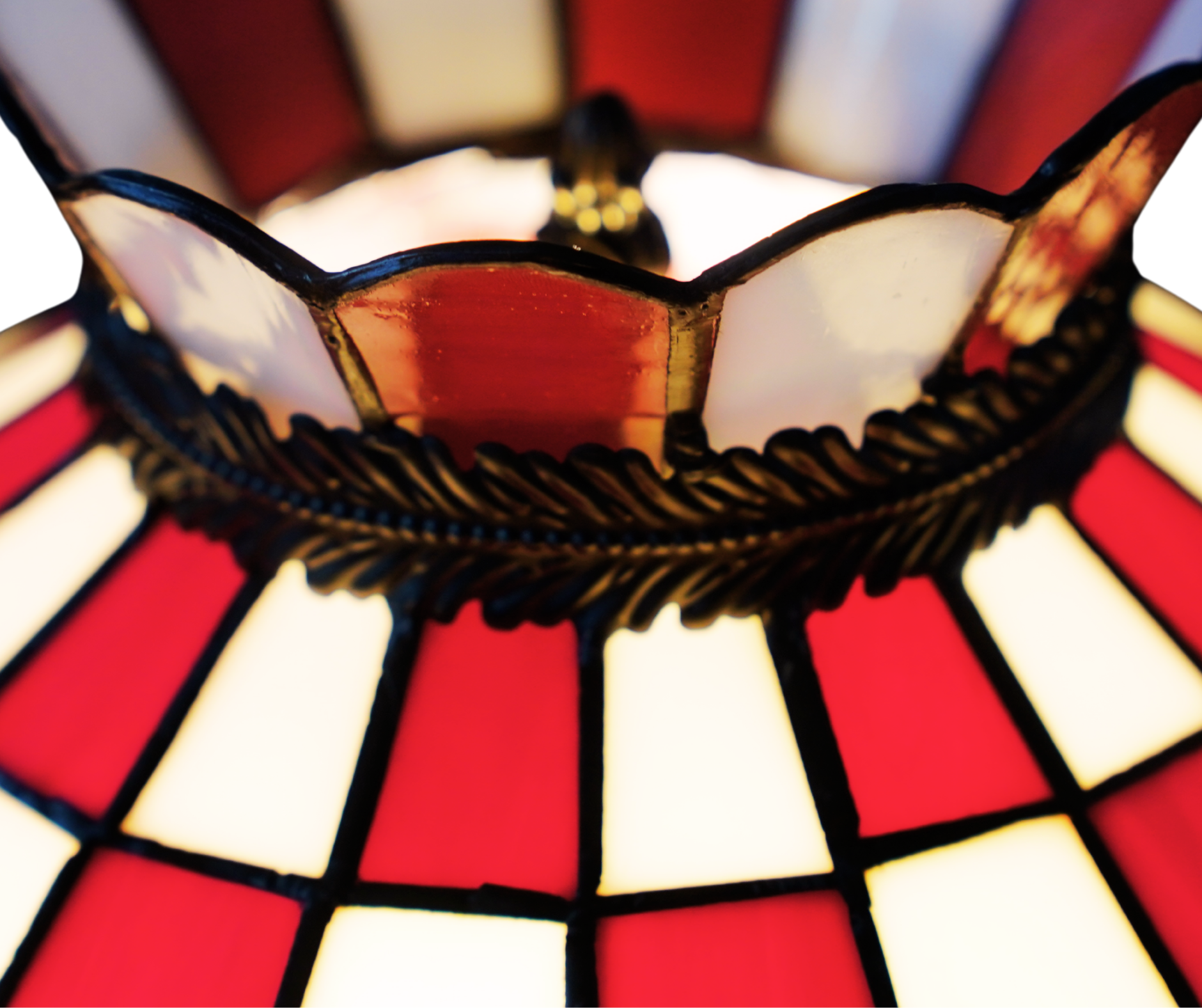 Pizza Hut Stained Glass Table Lamp