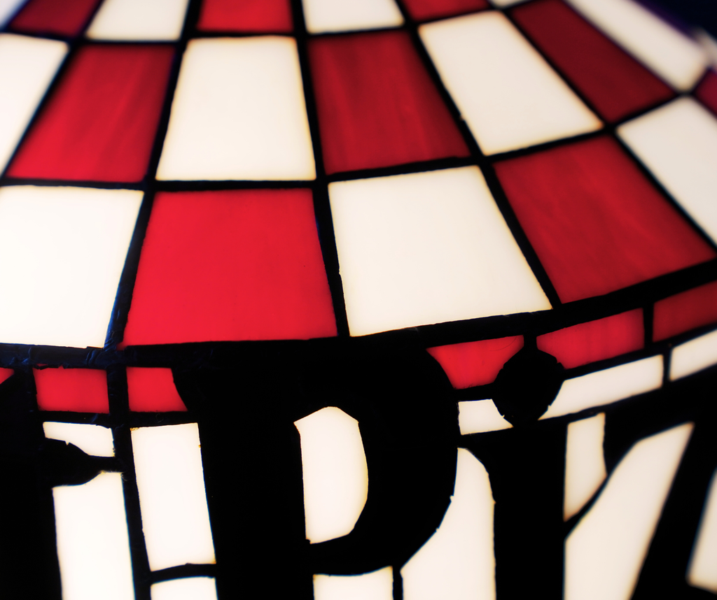 Pizza Hut Stained Glass Pendant Lamp