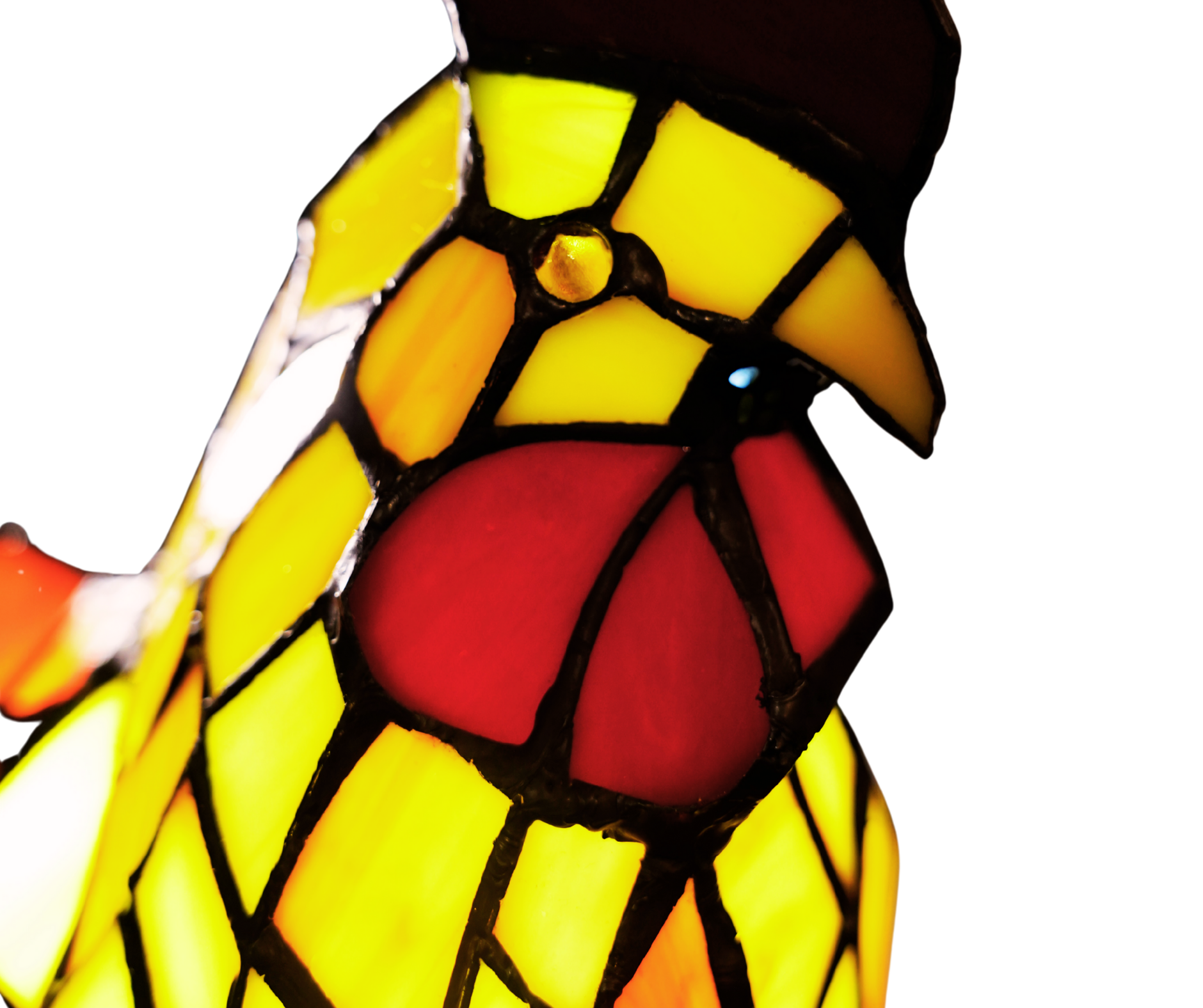 Rooster Stained Glass Table Lamp