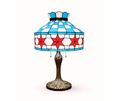 Chicago Flag Stained Glass Table Lamp
