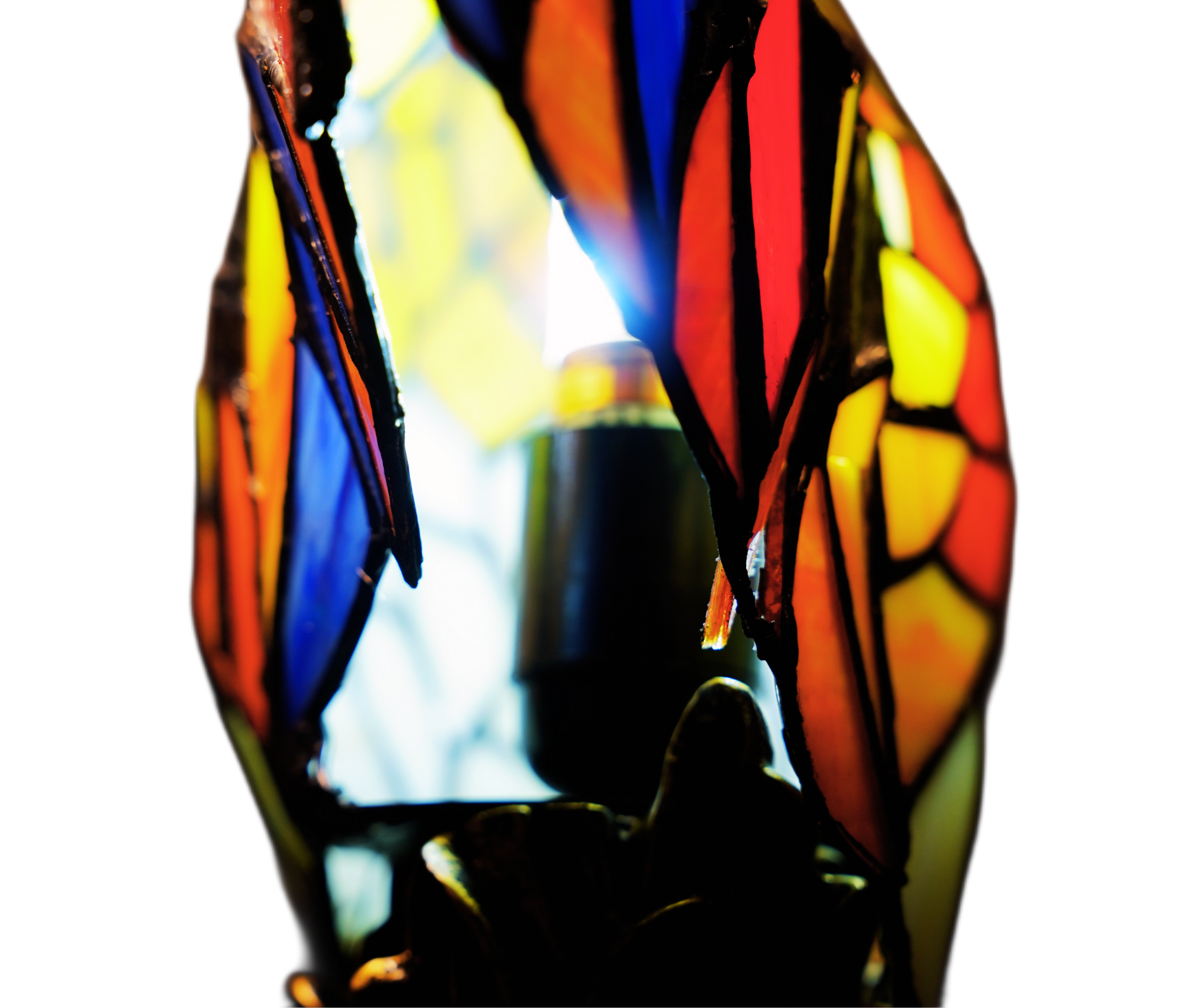 Rooster Stained Glass Table Lamp