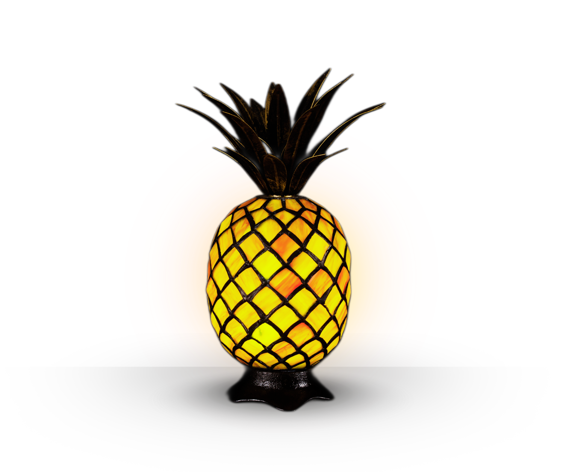 Pineapple Stained Glass Table Lamp