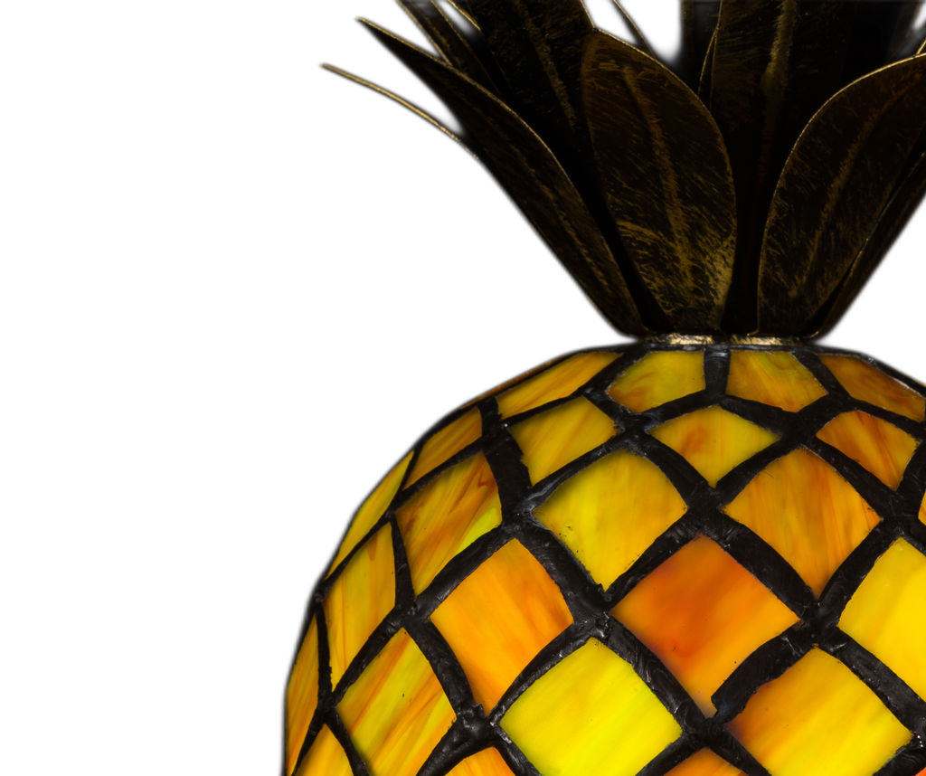 Pineapple Stained Glass Table Lamp
