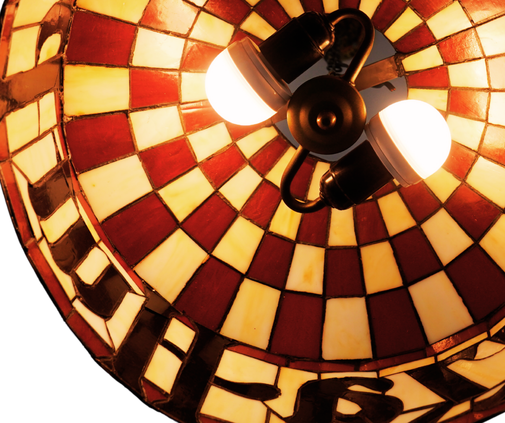 Pizza Hut Stained Glass Pendant Lamp