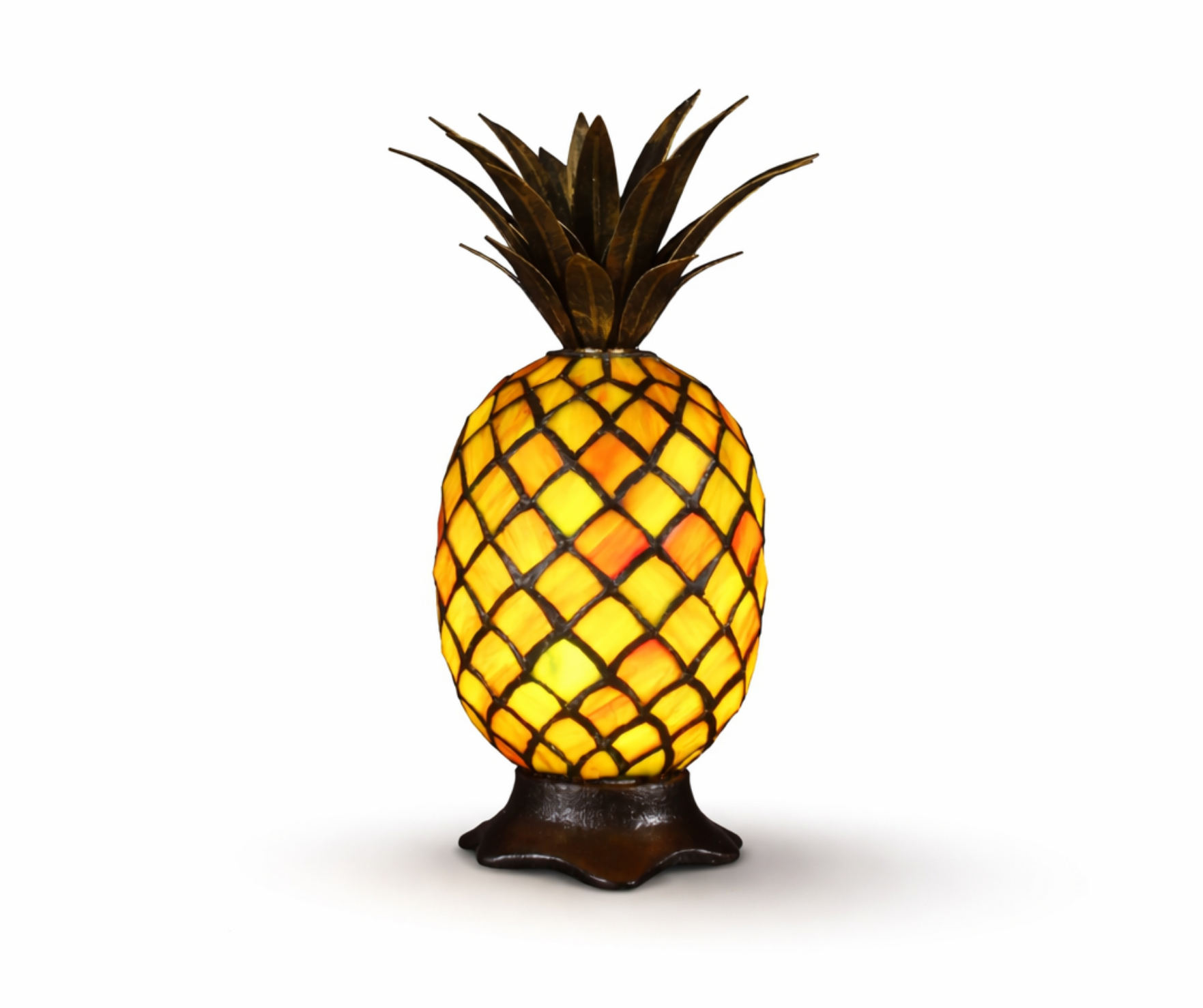 Pineapple Stained Glass Table Lamp