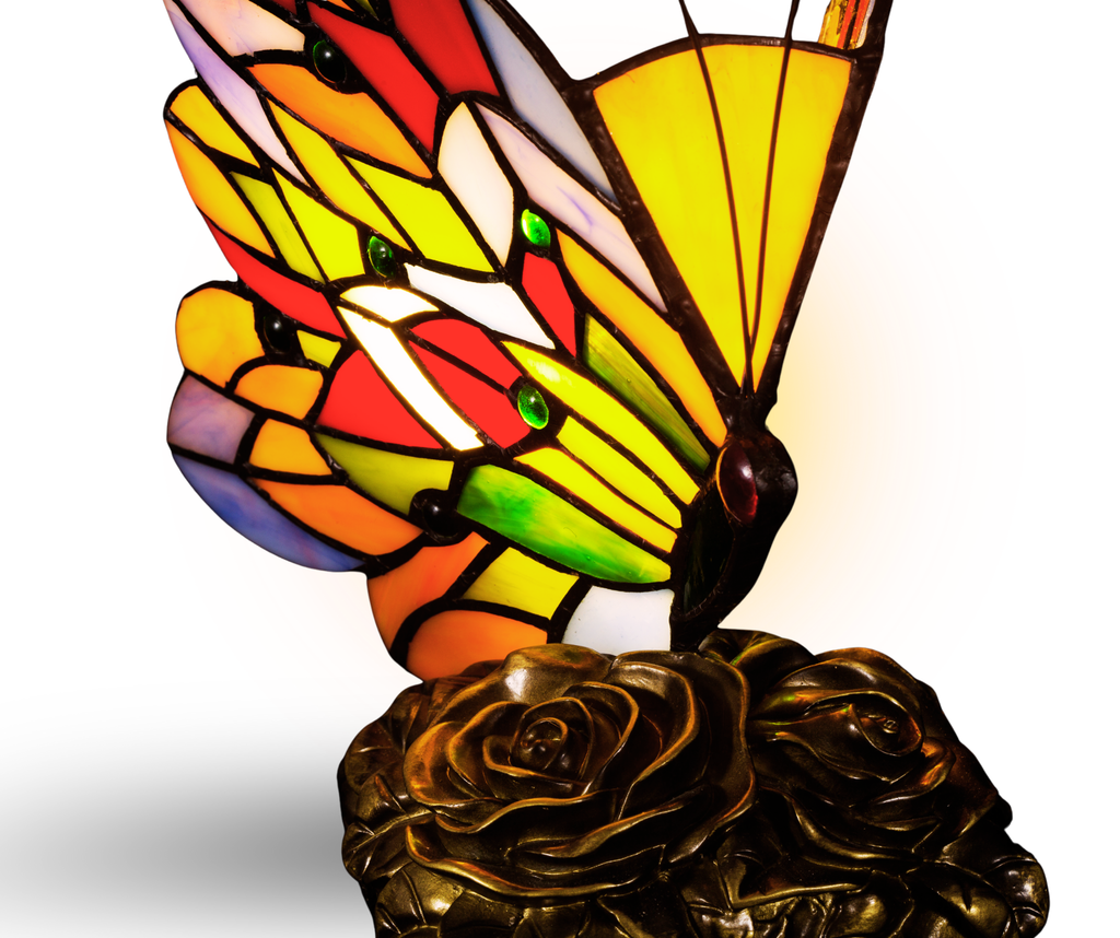 Butterfly Stained Glass Table Lamp
