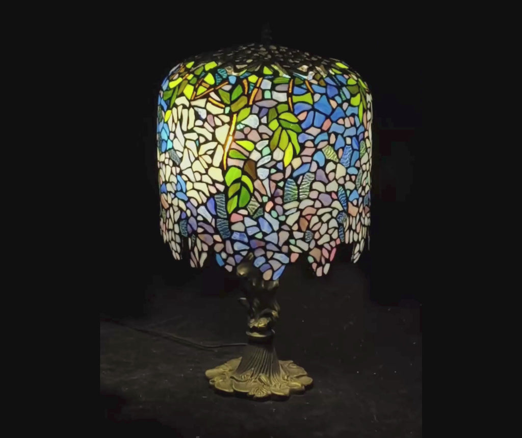 Wisteria Stained Glass Table Lamp