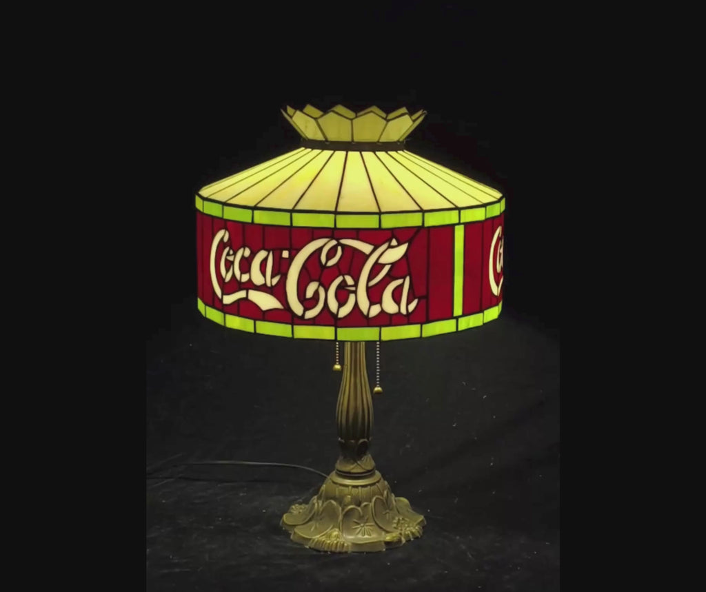 Coca-Cola Stained Glass Table Lamp